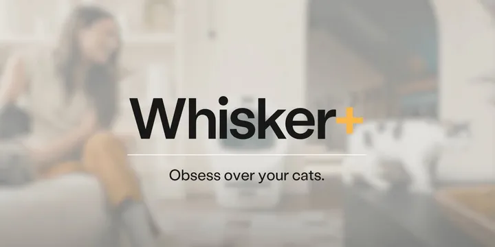 Official Whisker+ promotional image from the Litter-Robot 5 Pro product page, the paid subscription tier whose AI insights and video storage are examined in this article